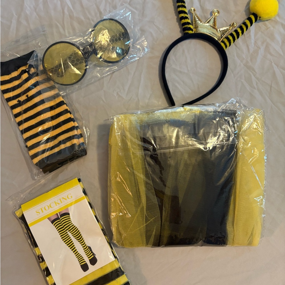 Bee Costume Set with Headband and Stockings